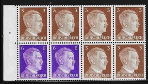 GERMANY 1941 "Hitler Head" Booklet Pane, Michel H-Blatt-#118 Sct #507a M/NH - Picture 1 of 1