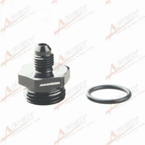 AN-4 Male Flare To AN-10 Straight Cut O-Ring Adapter Fitting Aluminum Black - Picture 1 of 5