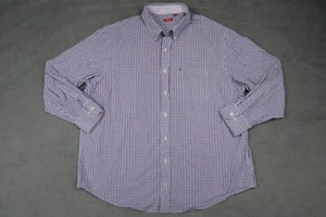 Camisa Izod para Hombre XXL Multicolor a Cuadros Botones Mangas Largas Logotipo Bolsillo - Imagen 1 de 13
