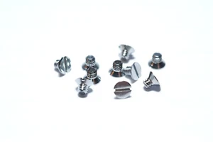 Asahi Pentax Kamera Schlitz Senk Schrauben M1,7x2,2 chrome - camera screws (NEU) - Bild 1 von 2