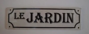 Plaque De porte Le jardin Style francais Porcelaine - Foto 1 di 2