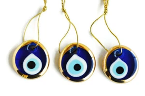3 Pcs Evil Eye Charms, Turkish Evil Eye Wall Hanging , Evil Eye Protection NAZAR - Picture 1 of 5