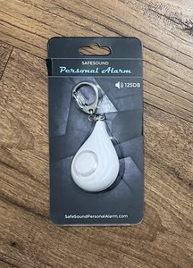 Personal Alarm Safesound Alarms For Women 125 Db Loud Siren Keychain Small White - Picture 1 of 7