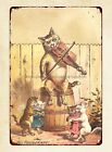 Victorian Trade Cards With Cat Tin Sign Man Cave Club Metal Wall Decor