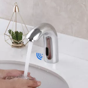 Grifo de grifo de fregadero automático manos libres sin contacto para baño montado - Imagen 1 de 9