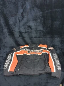 Harley Davidson Motorcyles Logo Riding Gear Mens Large Size Polyester Zipper - Foto 1 di 14
