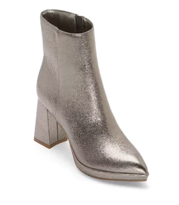 Worthington Mujer Bannow Botas Tacón Acampanado Discoteca 7.5, 9.5 Peltre Disfraz Foto 1 de 4