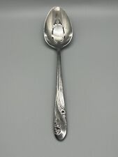 Antique Holmes & Edwards Slotted Serving Spoon With Inlaid Silver