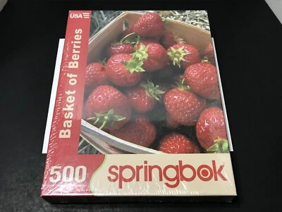 Springbok - Basket of Berries - 500 Piece Springbok Jigsaw Puzzle - New/Sealed - Image 1 of 4