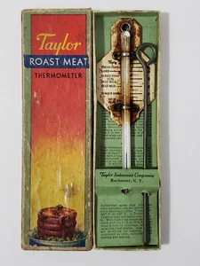 Termometro carne arrosto Taylor vintage scatola originale 1934 - Foto 1 di 5
