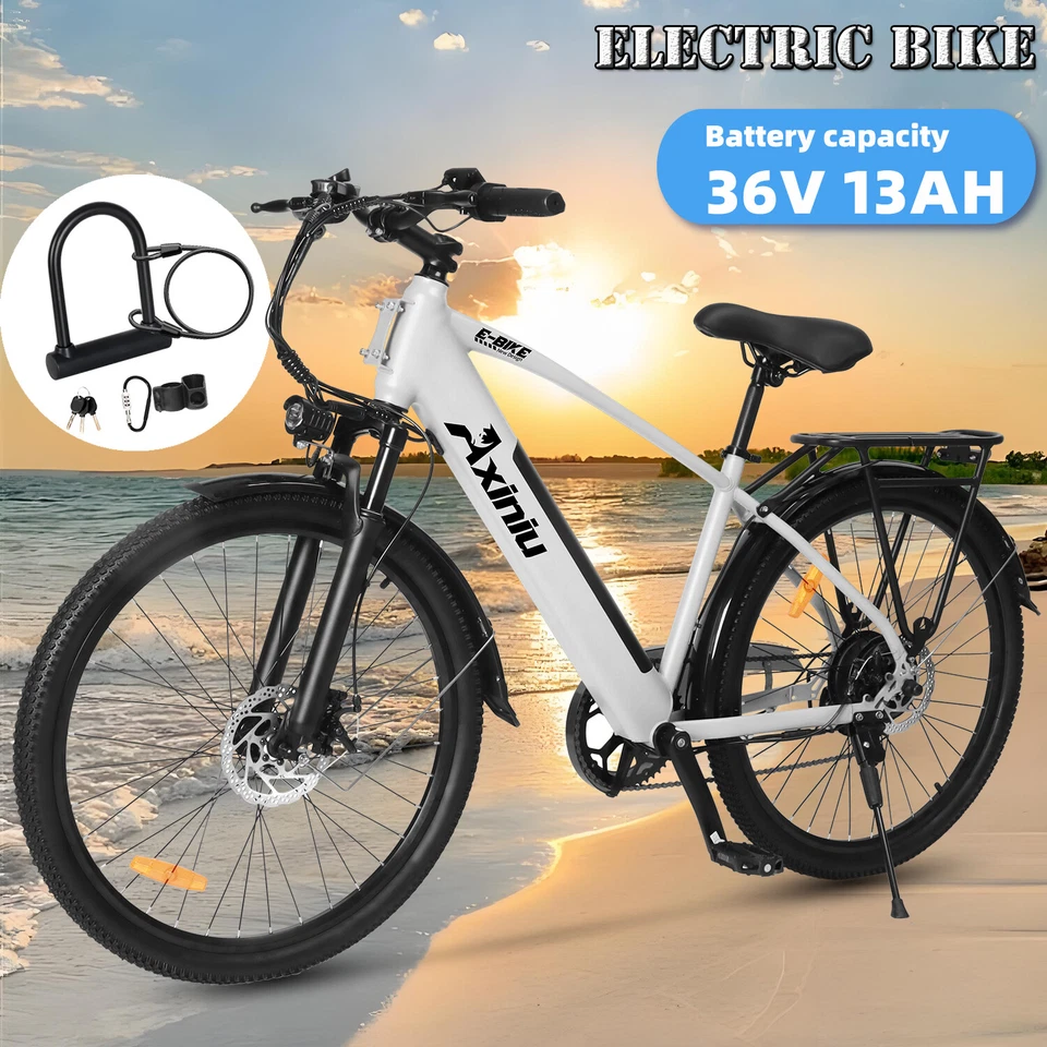 26" Peak 750W Ebike 36V Electric Bicycle 25Mph Motor Commuter Mountain Bike - Image 1 of 4