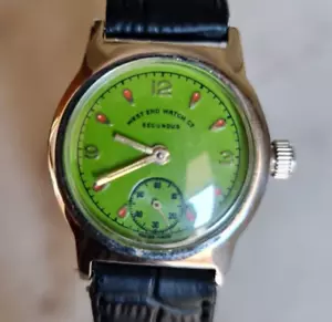 VINTAGE WEST END WATCH CO SOWAR PRIMA WINDING SWISS BOY'S WATCH 185-a118787-9 - Imagen 1 de 12