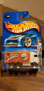2003 Hot Wheels #170 Work Crewsers 8/10 HIWAY HAULER White/Orange w/Chrome - Picture 1 of 3