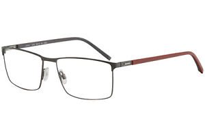 Morel Eyeglasses Lightec 8244L 8244/L GR022 Dark Grey/Red Optical Frame 56mm