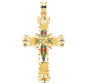 Colgante Oro 18k 750 mls. Cruz Vidriera Catedral. 44 X 28 MM. 3,80 Gramos - Imagen 1 de 3