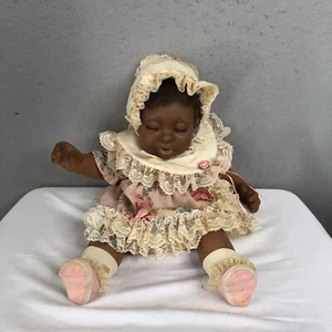 1984 Vintage Real Baby Doll J. Turner Hasbro African American Sleeping Victorian - Picture 1 of 20
