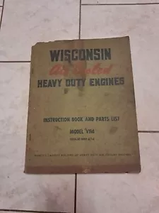 Wisconsin Model VH4 Instruction Book and Parts List - Picture 1 of 1