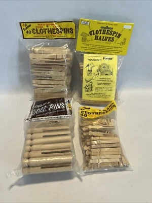 Nuevo Pinza de madera Forster de colección mitades alfileres de muñeca bebé artesanía pasatiempos modelo Foto 1 de 4