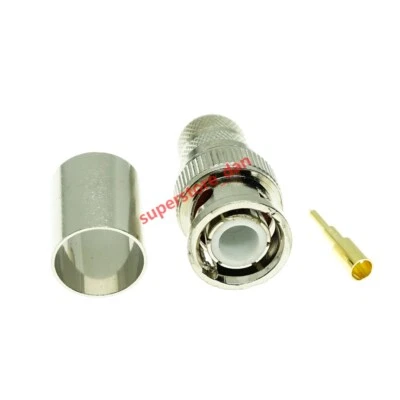 5/10/20Pcs BNC male plug crimp for  RG8 LMR400 RG213 RG165 cable RF Connector - Image 1 of 4