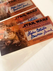 Targa Star Wars 3x7 guardia gamorrea Stephen Costantino targa autografa - Foto 1 di 3