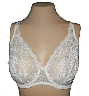 Бюстгальтер Ellen Tracy на косточках кружевной чистый белый 59412 36DD - Изображение 1 из 4