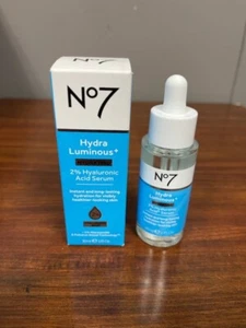 No7 Hydra Luminous + Hydrating 2% Hyaluronsäure Serum 30ml/1fl.oz. Neu - Bild 1 von 4
