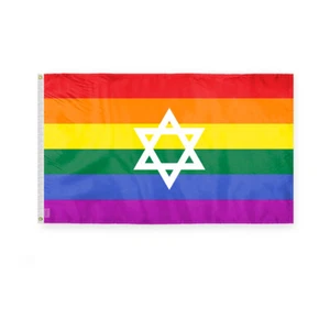 Israel Pride Flag-Single Sided Printed-Brass Grommets- Fade Proof Colors - Picture 1 of 15