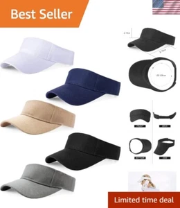Versatile Sun Visor Hat in 5 Colors - Perfect for Outdoor Fun and Fitness - Picture 1 of 9