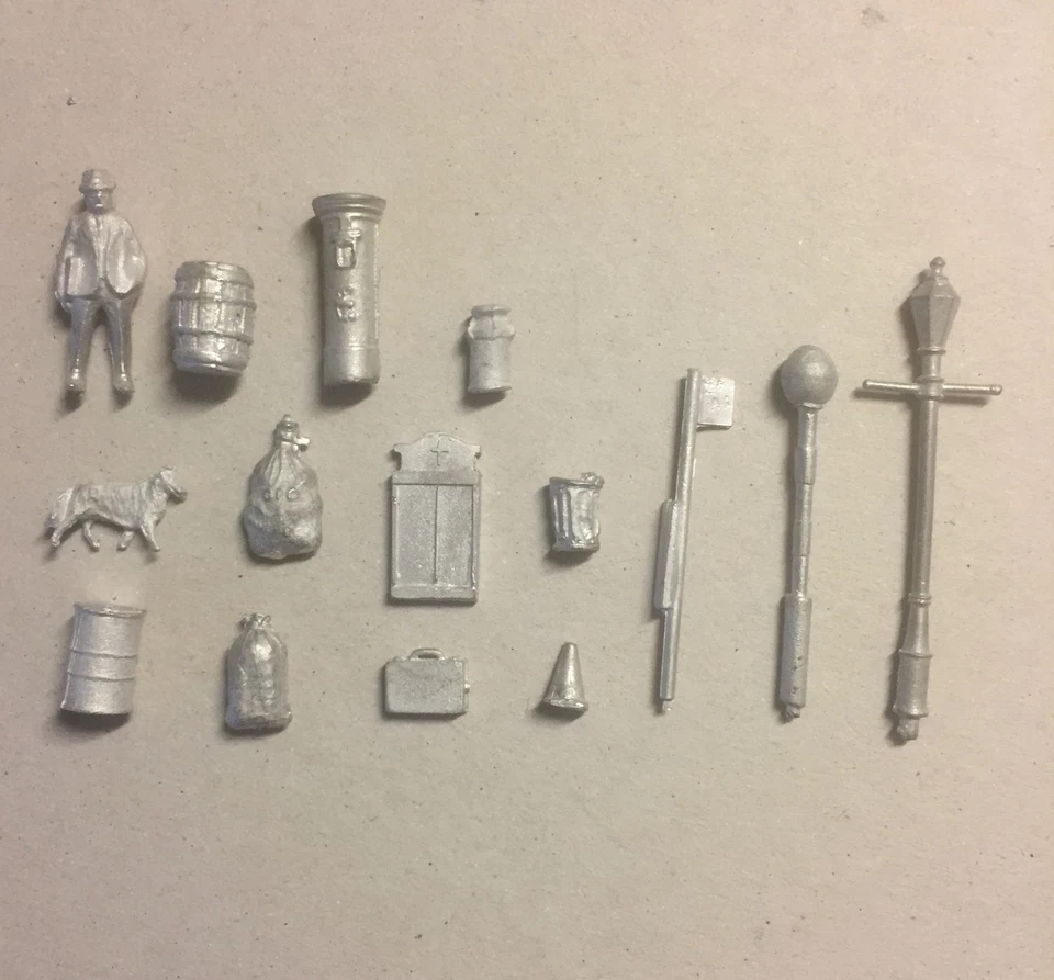 P&D Marsh OO Gauge Scale sample pack contains 6 castings all need painting