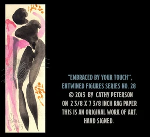 Love Embrace 28: Your Touch 2013 C Peterson acuarela pintura figuras abstractas - Imagen 1 de 11