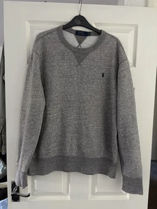 Polo Ralph Lauren Men’s Fleece Sweatshirt Jumper Grey Large L Pullover - Picture 1 of 7
