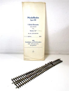 Pilz/VEB Modellgleis H0 5270/414/40 Weiche lks. 7,5° o. Antrieb OVP (Z168-01h) - Bild 1 von 1