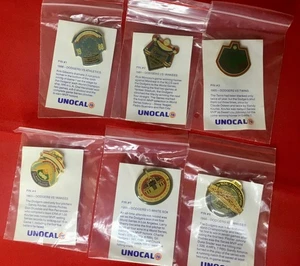 1989 Unocal Los Angeles Dodgers Complete Set Of 6 Pins In Package on Cards - Picture 1 of 4