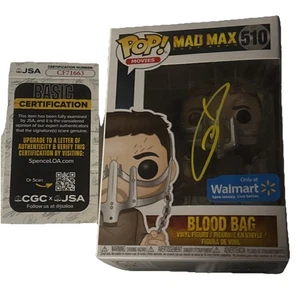 TOM HARDY SIGNED AUTOGRAPH FUNKO POP VINYL MAD MAX FURY ROAD BLOOD BAG JSA COA - Picture 1 of 4