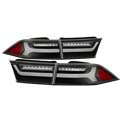( Akkon ) Fit Acura TSX 2006-2008 Light Bar LED 4pcs Tail Lights - Black - Image 1 of 4