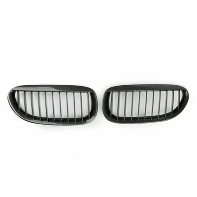 Front Kidney Grille Carbon For BMW E63/E64 M6 04-10 2 Door Convertible Coupe  .. - Image 1 of 4