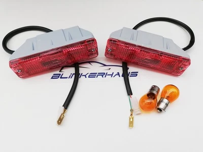 ROTE Blinker kpl VW Golf Mk 1/2 Cabrio Caddy Polo Jetta GTI Passat Iltis Audi 80 - Bild 1 von 3