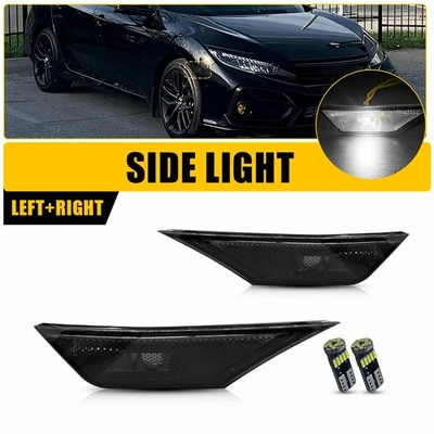 Luz de señalización lateral LED blanca para Honda Civic 2016-2021 sedán/hatchback/coupe T Foto 1 de 4