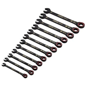 Draper Expert HI-TORQ metrisch Ratschenschlüssel-Set 12-teilig - schwarz chrom - Bild 1 von 1