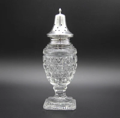 1935 PREECE & WILLICOMBE London Sterling Silver Capped Cut Crystal Sugar Shaker - Image 1 of 4