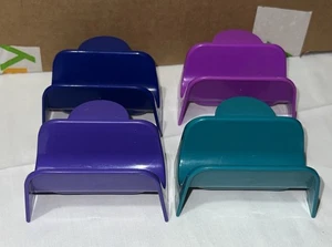 Vintage Tupperware Individual Taco Shell Holder 4 Gemstone Colors Stackable - Picture 1 of 11
