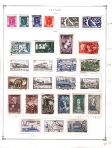 Sammlung, Frankreich Teil C Scott Albumseite, 1936/1959, Kat 243 $, postfrisch & gebraucht - Bild 1 von 22