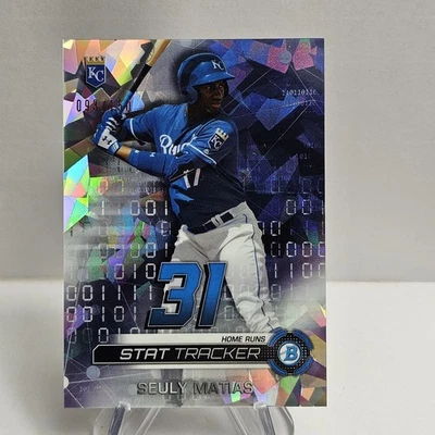 SEULY MATIAS 2019 Bowman Chrome Stat Tracker Atomic #ST-SM /150 Royals - Image 1 of 2