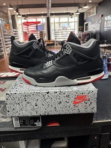 Size 9.5 - Air Jordan 4 Retro Bred Reimagined Pre-Owned W/ Box FV5029-006 - Picture 1 of 7