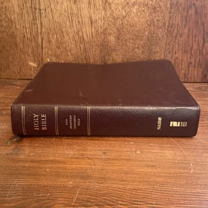 Zondervan NASB Study Bible 1999 Burgundy Bonded Leather Red Letter NEW - Foto 1 di 11