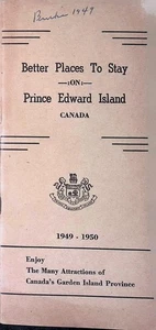 1949 PEI Travel Brochure Better Places To Stay Farm Homes Tourist Courts - Picture 1 of 6