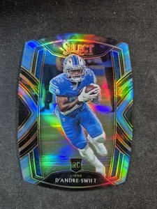 2020 Panini Select #251 D'Andre Swift Blue Prizm Die Cut RC Lions Football Card - Picture 1 of 2