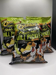 Dill Pickle Flamin Hot Cheetos 8.5 Oz Large Bag x3 New 2025 Sealed - Picture 1 of 5