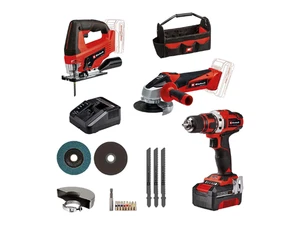 Kit TE-TK 18/3 Li Einhell trapano smerigliatrice e seghetto 4Ah Power X-Change - Foto 1 di 1