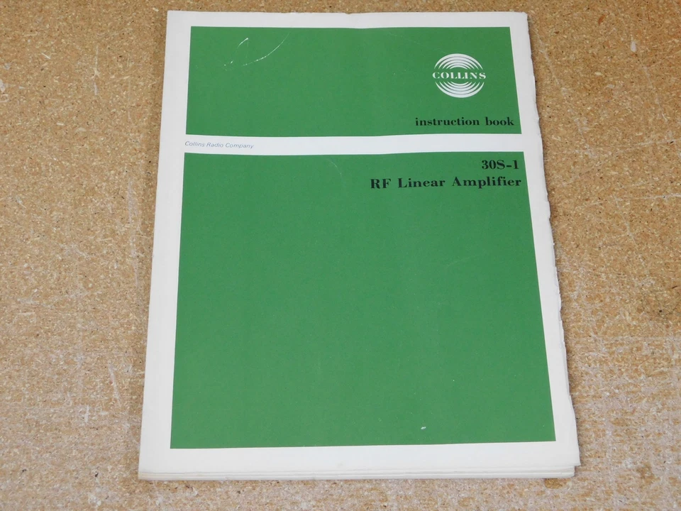 Collins 30S-1 Linear Amplifier Part No 520-5879000-00B311 Manual (original) - Image 1 of 1